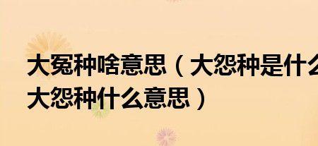 木有是什么意思网络用语