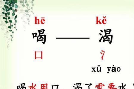 石加渴去掉三点水念什么