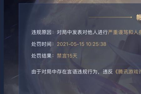 王者禁赛15分钟啥意思