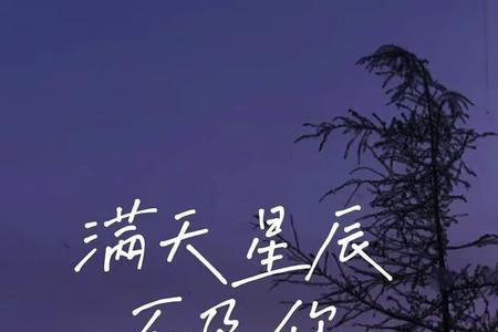 满眼星辰不及你歌词