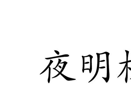 夜明人静是什么成语