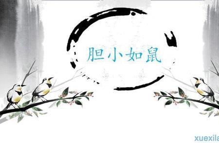 胆小如鼠含动物的成语