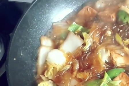 白菜猪肉豆腐炖粉条的家常做法