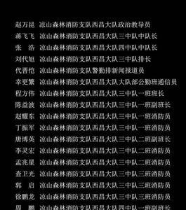 为国牺牲的英雄的名字