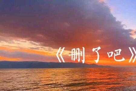 不如就把我删了吧什么歌
