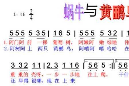 蜗牛与黄鹂鸟的歌词是什么