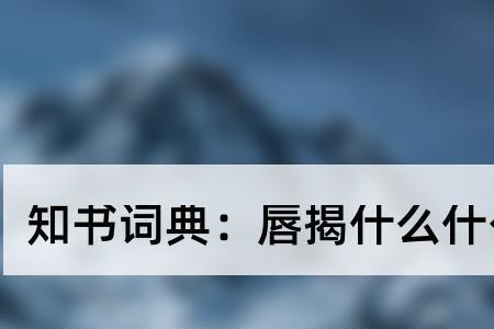 有唇和象的成语