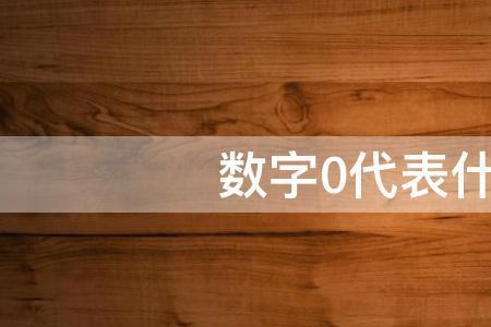 0和负1什么意思