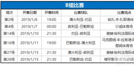 亚洲杯赛程2022赛程表