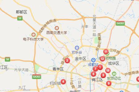 成都区域划分图最新版