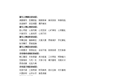 描写听众的神态的词语