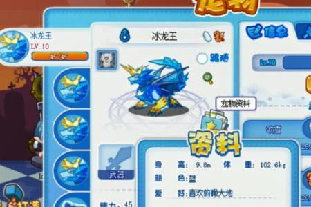 洛克王国暗影冰龙王技能表