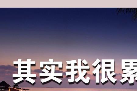 让我累也好让我痛也好什么歌