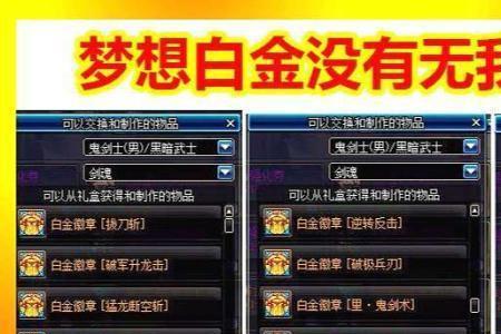 dnf5枚白金选什么