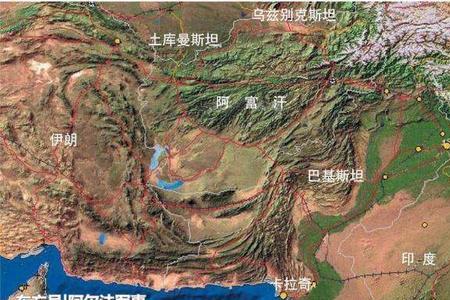 克什米尔盆地地形图