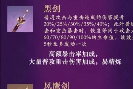 刻晴4星锻造武器配什么好
