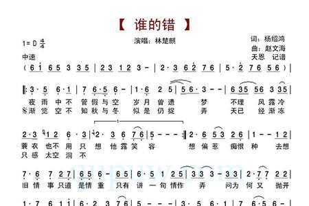 你是谁的谁完整版歌词