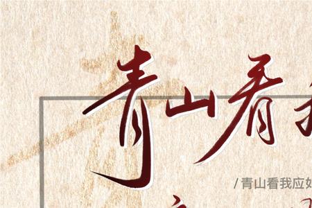 我看青山应如是经典语录