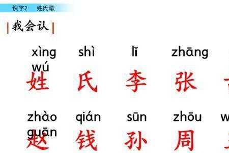 姓氏的氏怎么组词