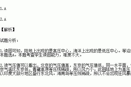 天气晴朗是高压还是低压