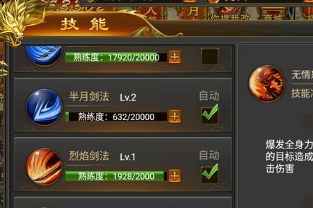 武神技能等级