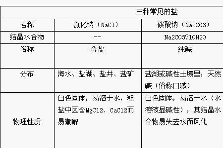 盐的化学成分是什么