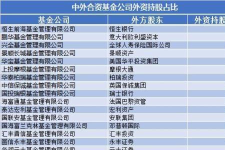 外资基金叫什么