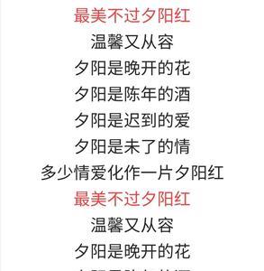 歌词里有夕阳红是什么歌