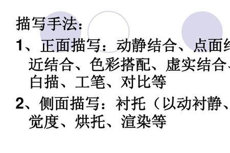 写物的描写方法是什么