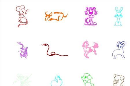 12生肖图片真实颜色