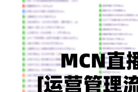 mcn公司及旗下艺人