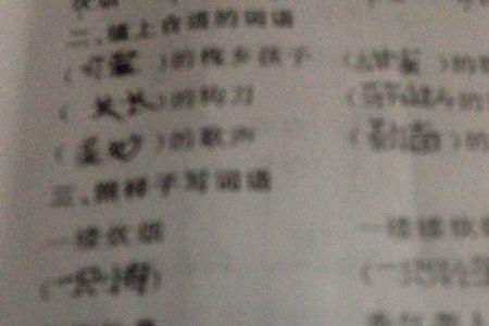 游过来照样子写词语