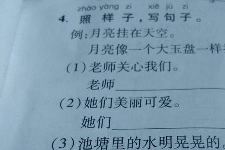 又多又少照样子写一写