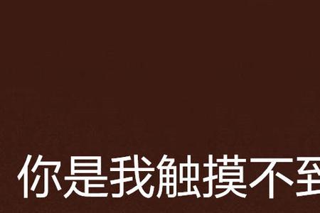 触不到的你是什么意思