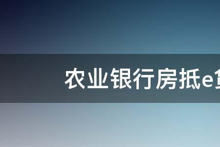 按揭的房能申请农行的房抵e贷吗