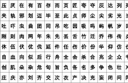中日韩共用常见汉字表