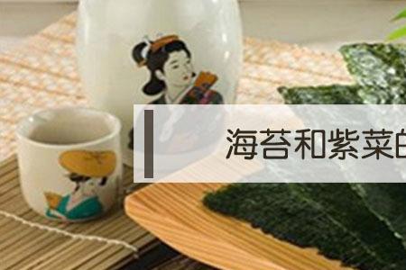 紫菜跟海苔有什么区别