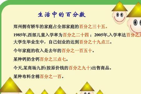 六个百分数的内容