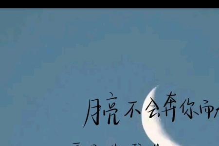 月亮不会奔你而来什么意思