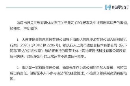 公司被限制消费意味着什么