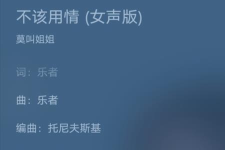 不该用情的歌词什么意思