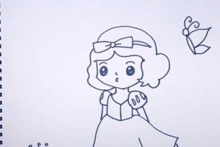 白雪公主儿童画图片