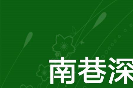 作者南风北巷的小说