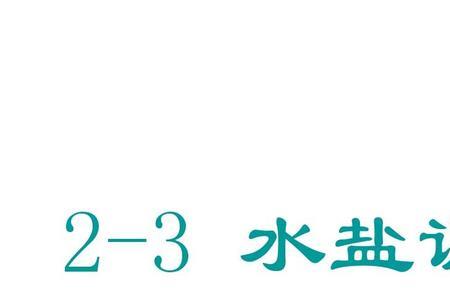 盐和水反应生成什么
