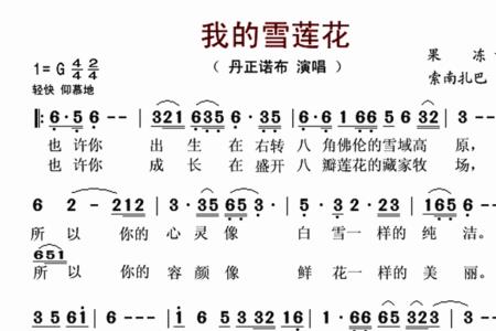 我是一朵雪莲原唱