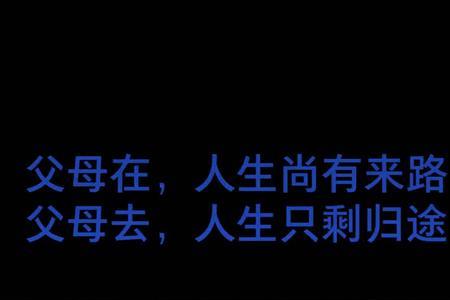 父母走了人生只剩归途什么意思