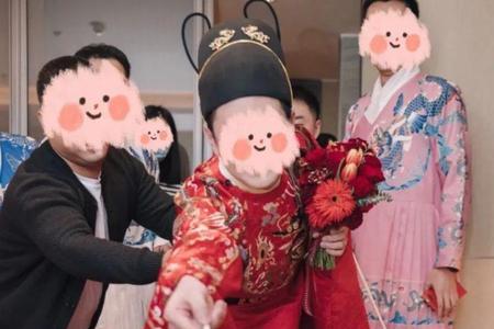 中式婚礼中盖章誓约过程