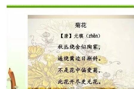 菊花最经典的古诗