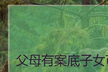 父母有前科能当医生吗
