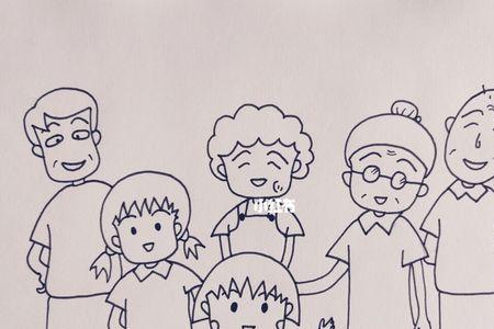 怎样用简笔画画全家福